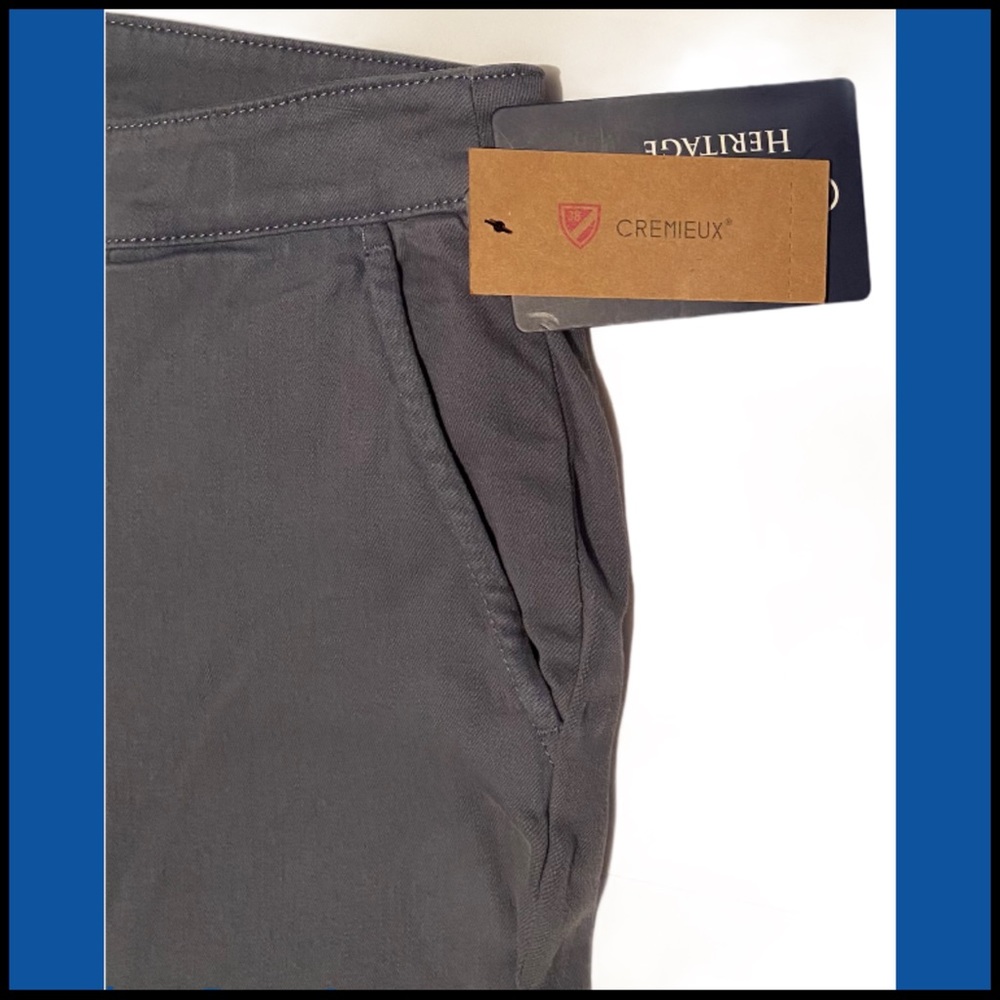 NWT CREMIEUX ASHTON GRAY FLAT FRONT CHINOS Sz  4 - Picture 3 of 8